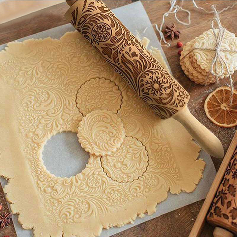1 adet kabartma kazınmış oklav - Kitchen Roller Baking incelemesi ve fiyatı