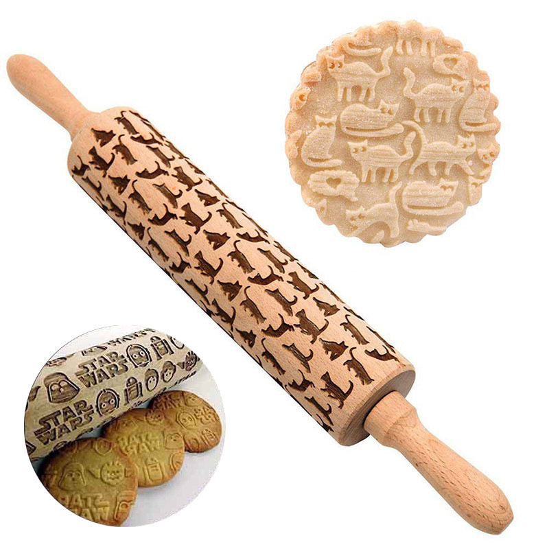 1 adet kabartma kazınmış oklav - Kitchen Roller Baking incelemesi ve fiyatı